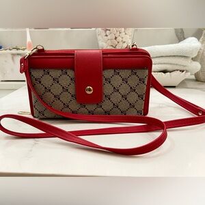 Chic Red Designer Crossbody Bag
